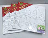 Полотно з контуром Кораблики (25см*25см) з фарбами (951011), фото 6