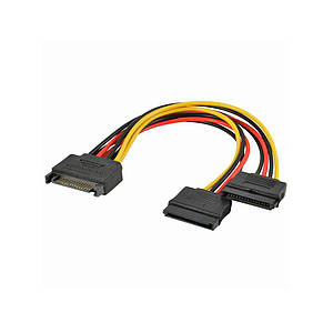 Перехідник живлення 1xSATA (M) - 2xSATA (F) TRY прямий роз'єм, кабель