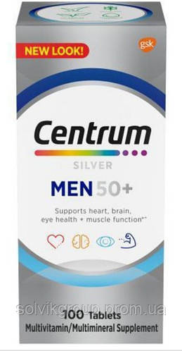 Витамины Centrum Silver Men 50+ (100таблеток) , витамины для мужчин ...