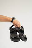 Чоловічі сандалі шкіряні літні чорні-сірі Розмір: 40,41,42,43,44,45, фото 4