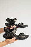 Чоловічі сандалі шкіряні літні чорні-сірі Розмір: 40,41,42,43,44,45, фото 5