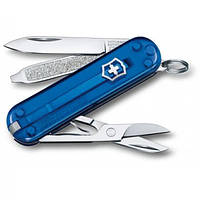 Нож-брелок Victorinox Classic SD Transparent Colors Deep Ocean (0.6223.T2G) 7 функций, 58 мм, Gift Box