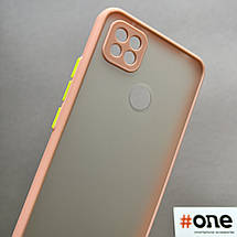 Чохол для Xiaomi Redmi 9C з кольоровими кнопками із захистом для камери чохол на сяомі редмі 9с персиковий TCB, фото 4