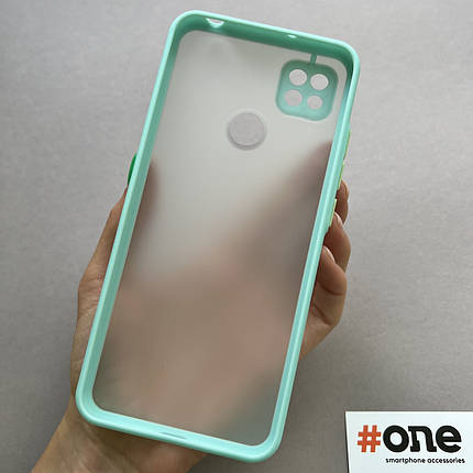 Чохол для Xiaomi Redmi 9C із кольоровими кнопками із захистом для камери чохол на сяомі редмі 9с бірюзовий TCB, фото 3