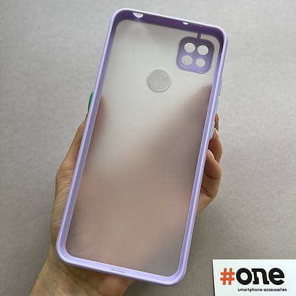 Чохол для Xiaomi Redmi 9C з кольоровими кнопками із захистом для камери чохол на сяомі редмі 9с бузковий TCB, фото 3