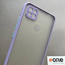 Чохол для Xiaomi Redmi 9C з кольоровими кнопками із захистом для камери чохол на сяомі редмі 9с бузковий TCB, фото 4