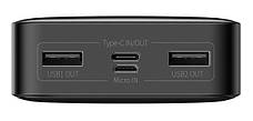 УМБ Power Bank (зовнішній акумулятор) Baseus Bipow Digital 20000 мАг 15 Вт Чорний (PPDML-J01), фото 5