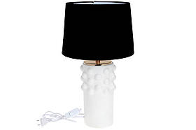 Лампа настільна з керамічною основою та тканинним абажуром 42см.