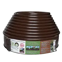 Садовий бордюр "Екобордюр" ТИП 3 (10м) коричневий, бордюр для газону, стандартний