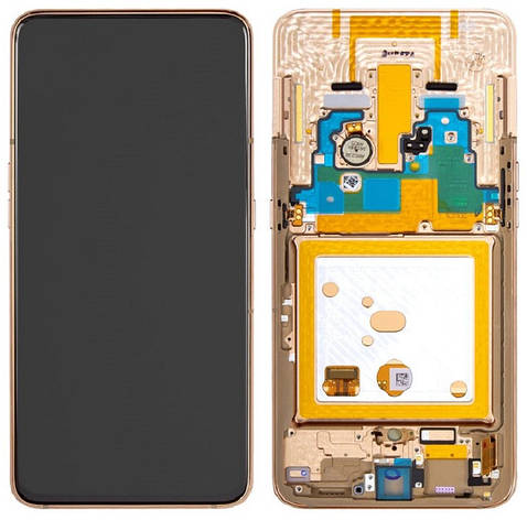 Дисплей Samsung Galaxy A80 A805 с тачскрином и рамкой, оригинал 100% Service Pack, Gold, фото 2