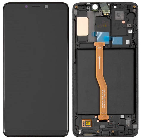 Дисплей Samsung Galaxy A9 A920 2018 с тачскрином и рамкой, оригинал 100% Service Pack, Black, фото 2