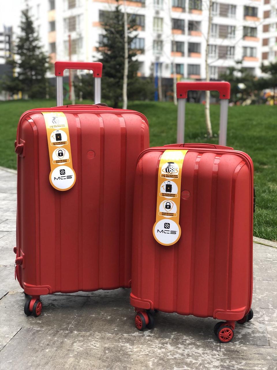 Валіза дорожня на 4 колесах MCS 305 Середня (М) Червона, фото 1