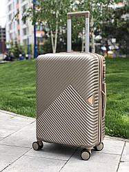 Валіза дорожня на 4 колесах Wings WN01 Середня (M) Шампань