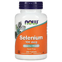 Селен NOW Foods "Selenium" без дріжджів, 100 мкг (250 таблеток)