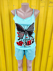 Піжама жіноча (бірюзова)