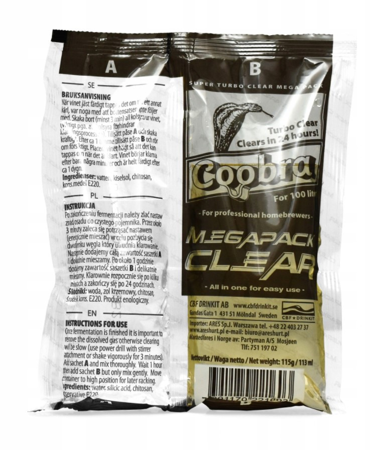 Засіб для освітлення Coobra Turbo Clear Mega Pack 100л