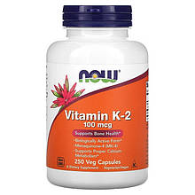 Вітамін К2 NOW Foods "Vitamin K2" 100 мкг (250 капсул)