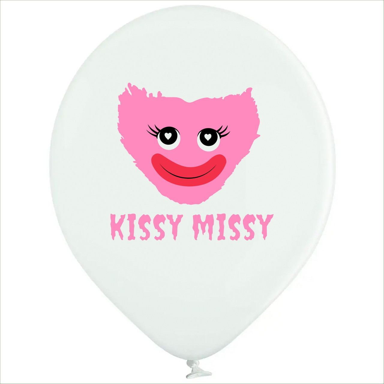 Латексна кулька з малюнком Kissy Missy Belbal білий 12" 30см 002 ТМ Star