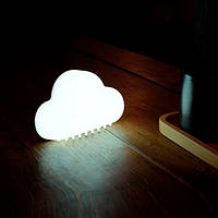 Ночник-светильник CLOUD Night LED Lamp "Тучка" на аккумуляторе (белый свет) пластик USB - Белый