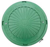 Люк каналізаційний зелений із замком