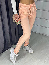 Жіночі спортивні штани з високою посадкою із трикотажу двонитка норма та батал, фото 2
