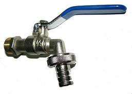 Кульовий кран садовий зі штуцером (1/2")