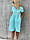 Жіноче літнє плаття по коліно в горох, Сукня сорочка вільного крою, сукня сорочка у горошок на літо, фото 2