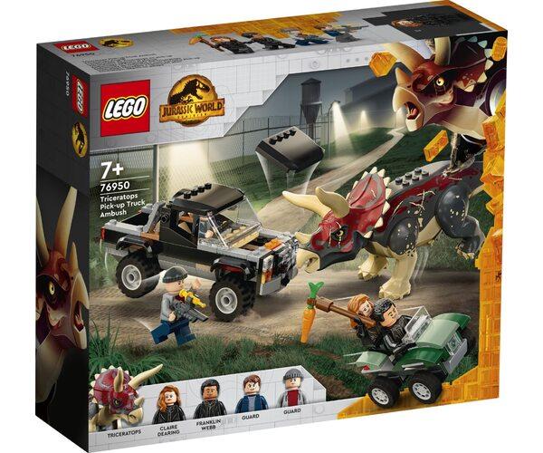 LEGO Jurassic World Напад трицератопсу на пікап 210 деталей (76950)