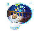 Музичний нічник проєкція 10 колискових, 5 веселих мелодій, підсвітка 1833 для дітей від народження, фото 4