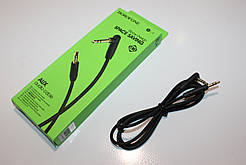 Аудіокабель AUX Borfore BL4 1m (вугловий) Black