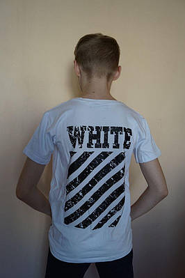 Футболка для хлопчика 4-8 років OFF WHITE арт.925-1, 110, Білий