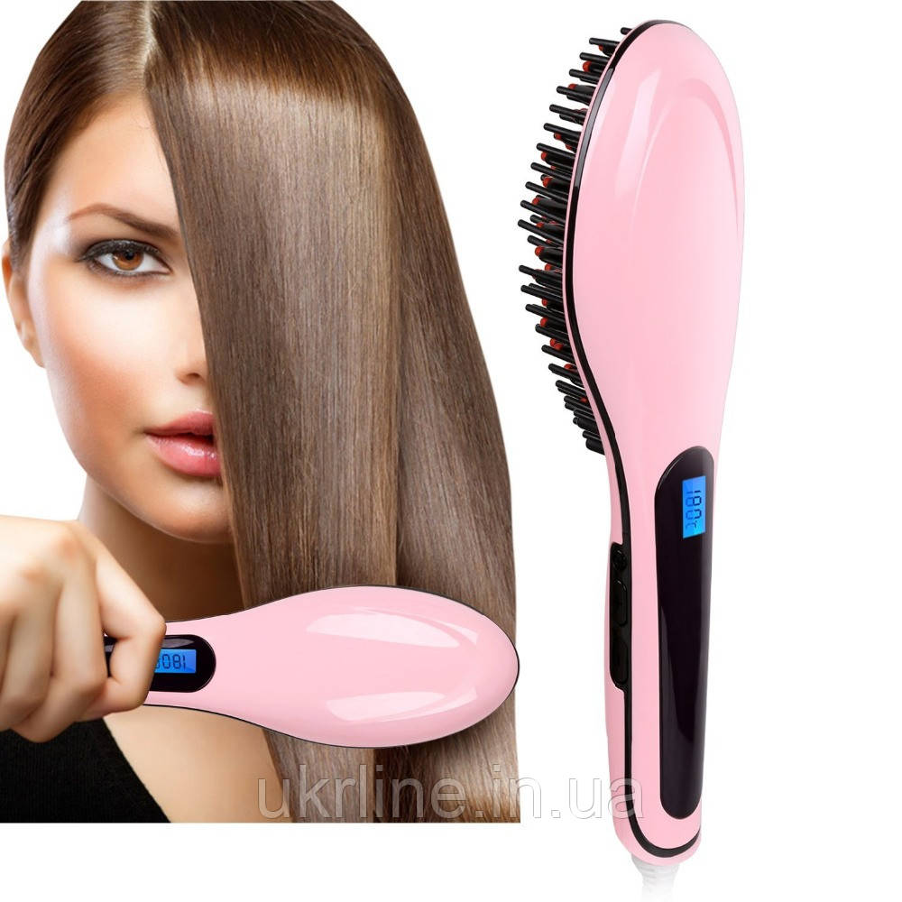 Расческа для выпрямления волос Fast Hair Straightener, электрический выпрямитель в виде расчески straightener - фото 2 - id-p262989043