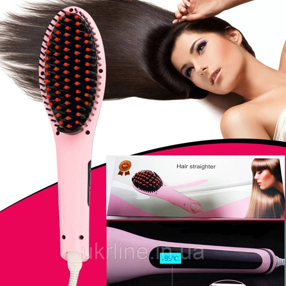 Расческа для выпрямления волос Fast Hair Straightener, электрический выпрямитель в виде расчески straightener - фото 3 - id-p262989043