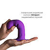 Ділдо з вібрацією Adrien Lastic Hitsens 3 Purple, відмінно для страпона, діаметр 4см, довжина 18,2 см, фото 3