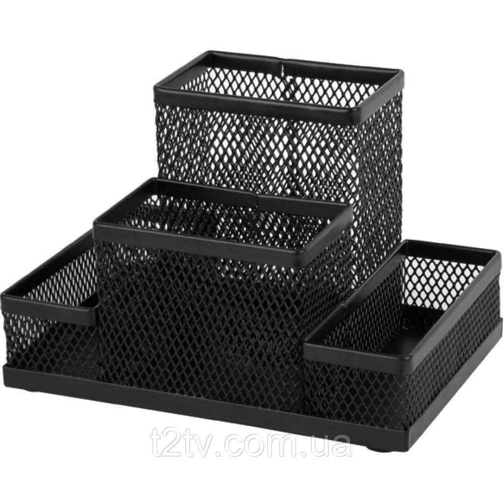 Підставка для дрібниць Axent 155x103x100мм, wire mesh, black (2117-01-A), фото 1