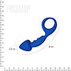 Анальна пробка Adrien Lastic Budy Blue зі стимулюючої ніжкою, макс. діаметр 2,5 см, фото 2