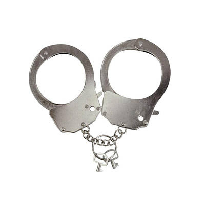 Металеві Наручники Adrien Lastic Handcuffs Metallic (поліцейські)