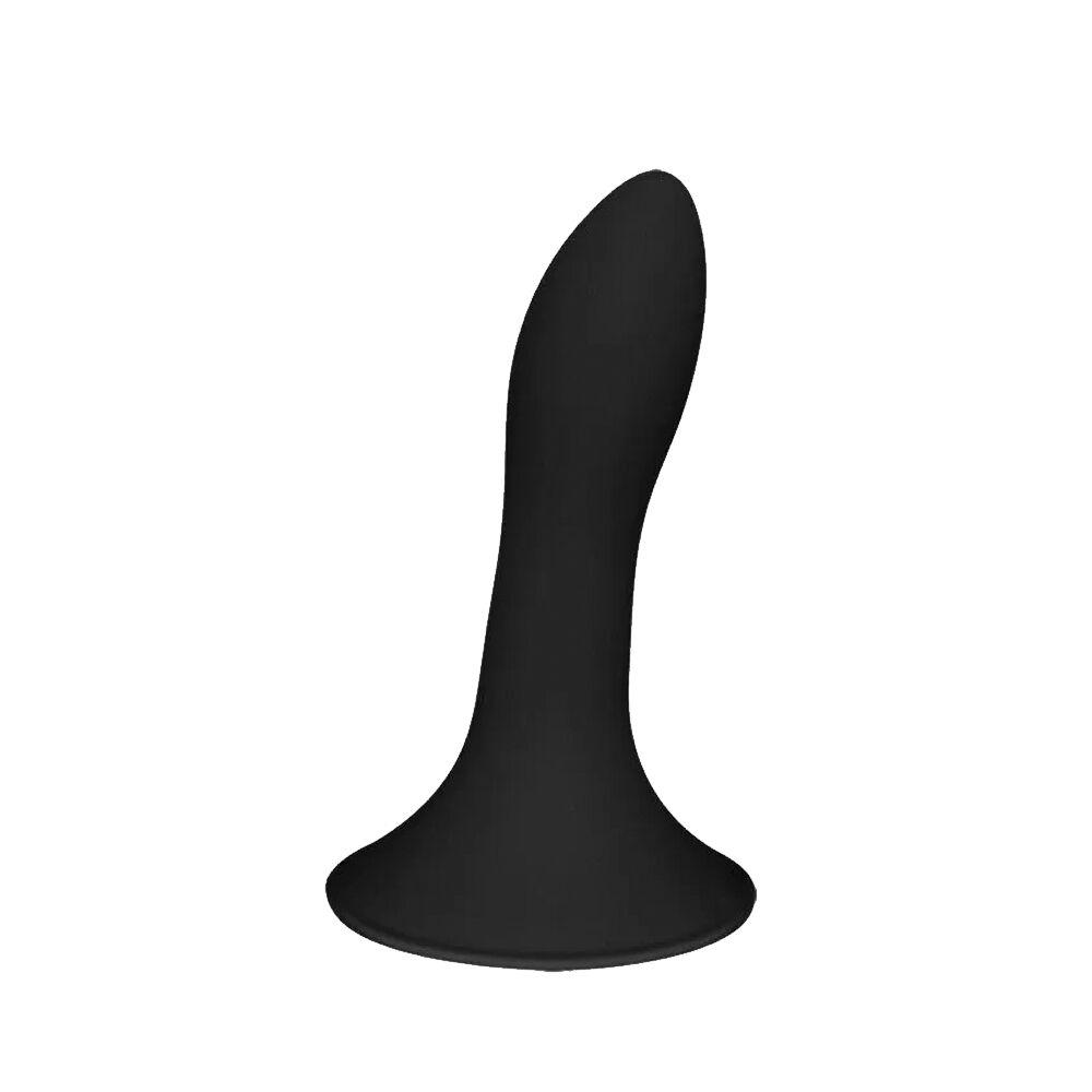 Дилдо з присоском Adrien Lastic Hitsens 5 Black, чудово для страпона, діаметр 2,4 см, довжина 13 см
