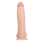 Фаллоімітатор великий реаліст на присмоктуванні, розмір:31*5.6 см., фото 4