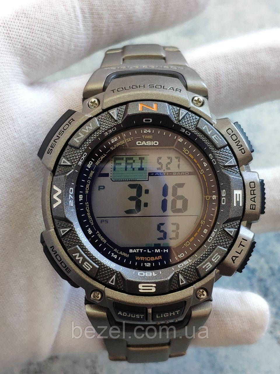 Чоловічі годинники Casio PRO-TREK PRG-240T-7ER Касіо протиударні японські кварцові