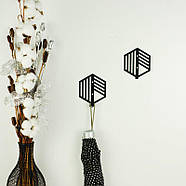 Настінний гачок для одягу Glozis Nod (чорний), фото 2