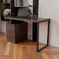 Стол компьютерный, стол письменный в стиле Loft с тремя выдвижными ящиками Монтана Ш1200*В760*Г600 Венге