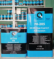 Лак акриловий 2K HS 2:1 ANTI-SCRATCH 5л + затв швидкий 2,5л, Q-REFINISH 70-205