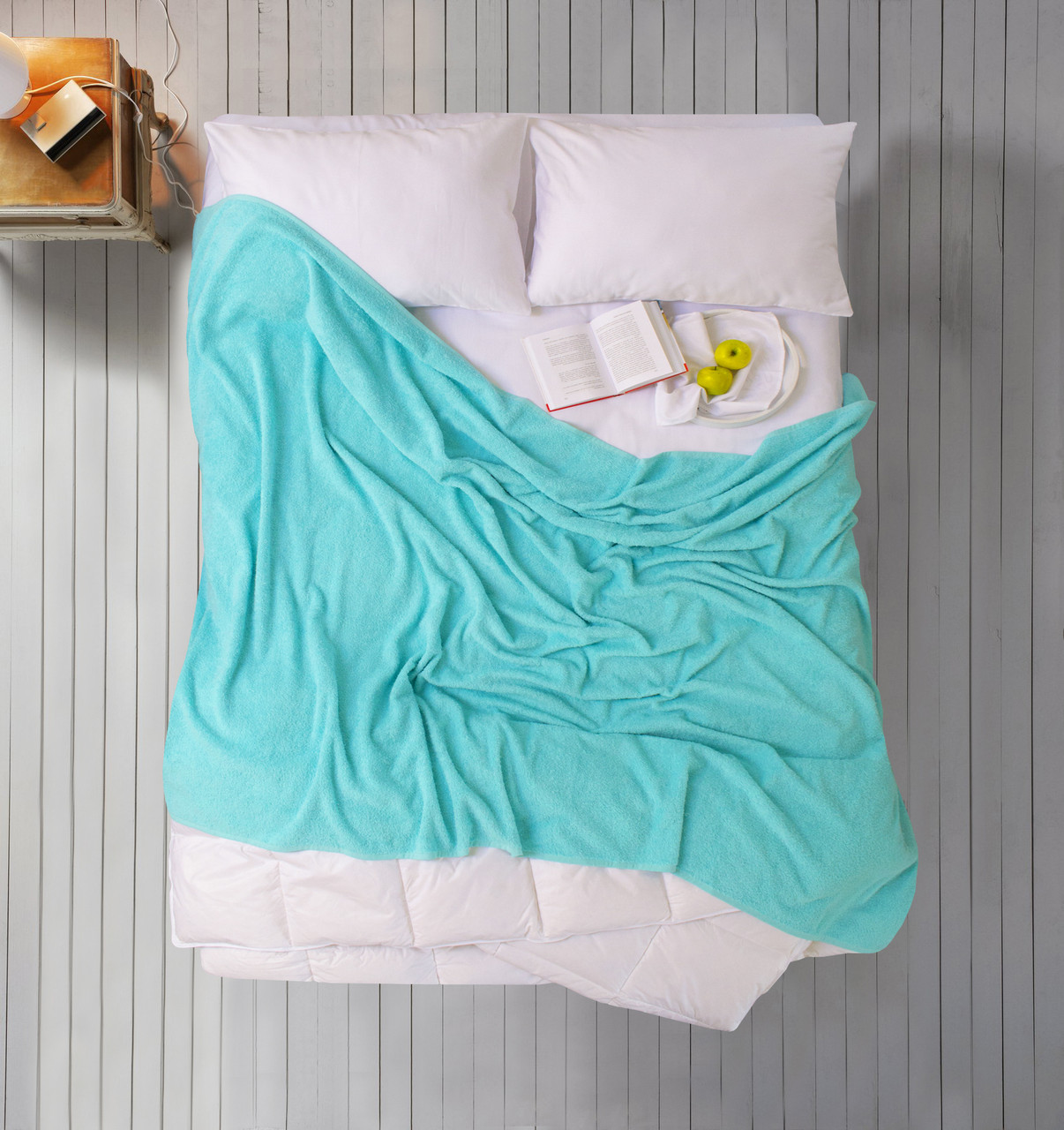 Простирадло Iris Home махрове - Aruba blue 190*220