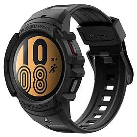 Чехол і ремінець Spigen для Galaxy Watch 4 (40mm) Ruged Armor Pro 2 in 1, Charcoal Gray