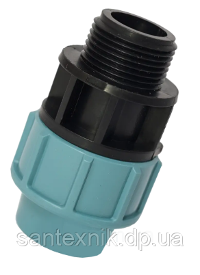 Муфта ПНД 32х1 різьба зовнішня STR, фото 1