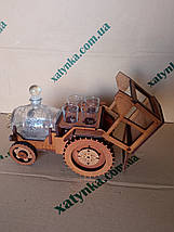 Міні-бар Трактор з чарками і бочкою / Подарунок / Бари для дому / Настільний бар, фото 2