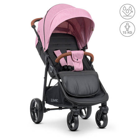 Коляска дитяча ME 1024 X4 Pink Lines з дощовиком і чохлом на ніжки до 15кг, фото 1