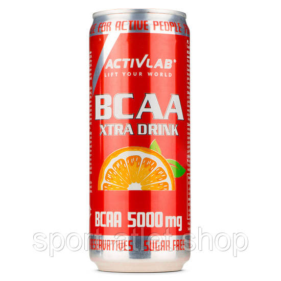 Амінокислота BCAA ActivLab BCAA Xtra Drink, 330 мл - Апельсин, фото 1