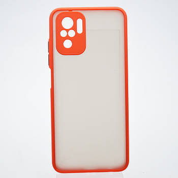 Чохол з напівпрозорою задньою кришкою Matte Color Case TPU для Xiaomi Redemi Note 10/Redmi Note 10s Red